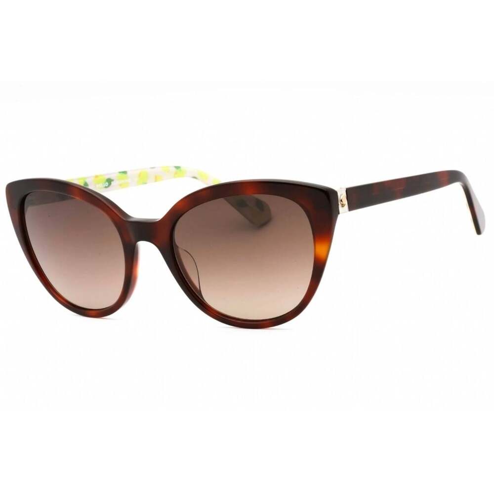 Kate Spade Amberlee/S Havana Tortoise Shell and Lemon Print Cat Eye Sunglasses